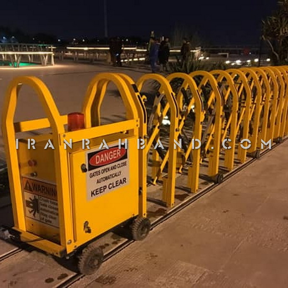 راهبند آکاردئونی برقی EGD ارتفاع 120 سانتی متری